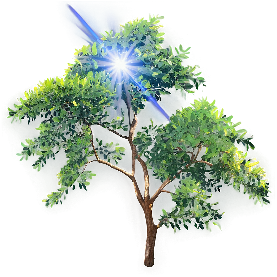 Acacia Tree With Sun Flare Png Ber58 PNG image