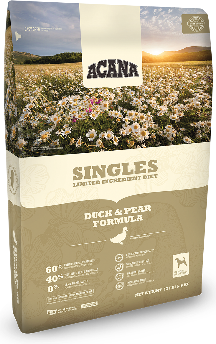 Acana Duckand Pear Dog Food Package PNG image