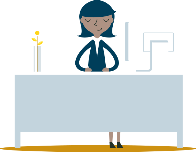 Accountant At Work Vector PNG image