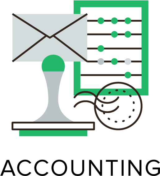 Accounting Stampand Ledger Icon PNG image