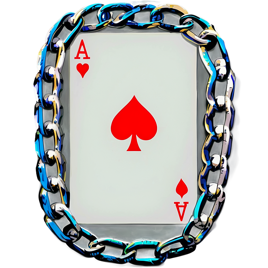 Ace Card With Chain Png Pja PNG image