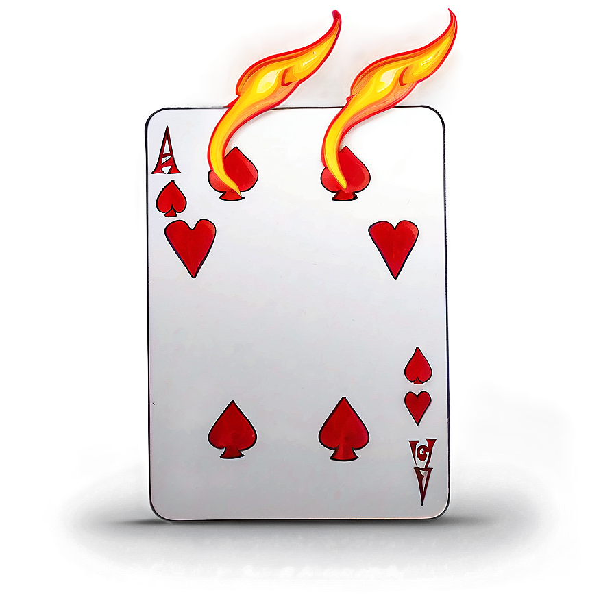 Ace Card With Flames Png Rmn PNG image