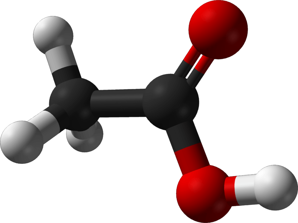 Acetic Acid Molecule3 D Model PNG image