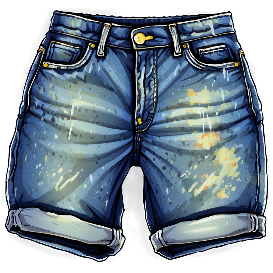 Acid Wash Jorts Png Ddo78 PNG image