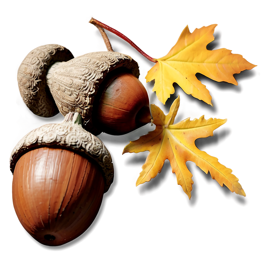 Acorn In Autumn Scene Png Gca94 PNG image