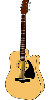 Acoustic Guitar Illustration PNG image