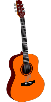 Acoustic Guitar Vector Illustration PNG image