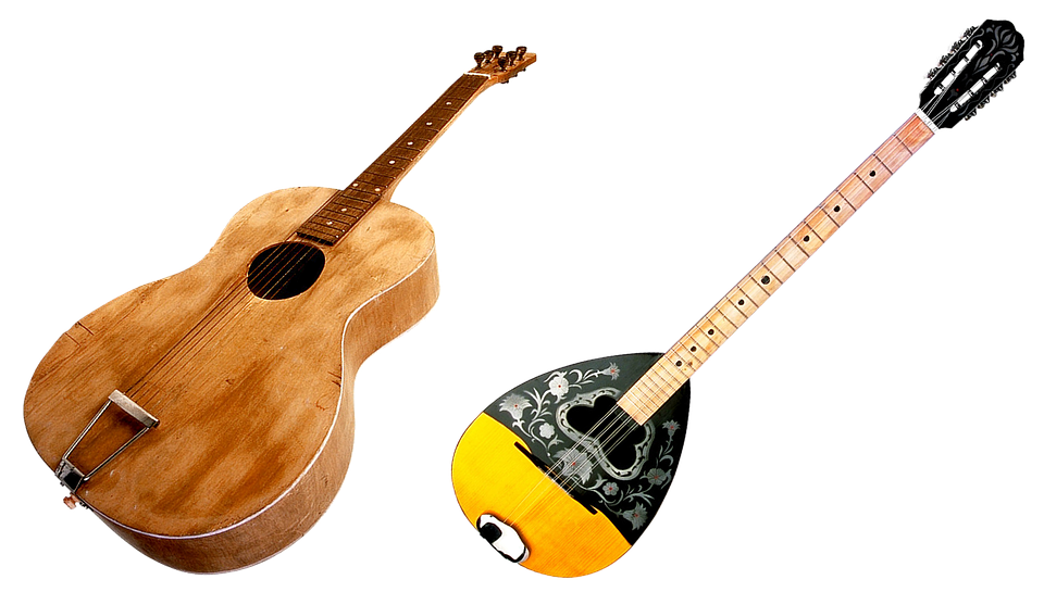 Acoustic Guitarand Russian Balalaika PNG image