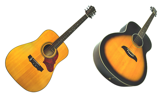 Acoustic Guitars Dual View PNG image