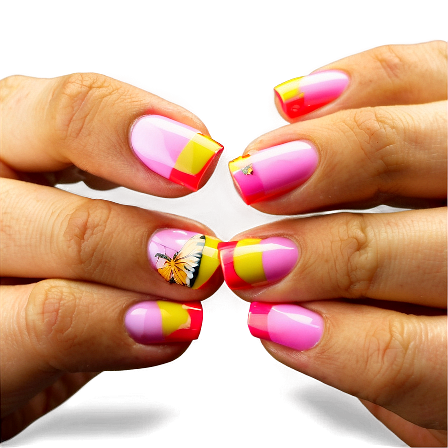 Acrylic Nails For Summer Png Pny PNG image