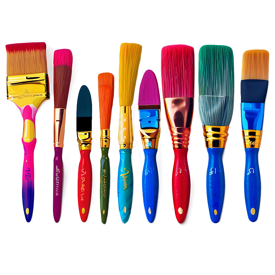 Acrylic Paint Brushes Png Xik44 PNG image