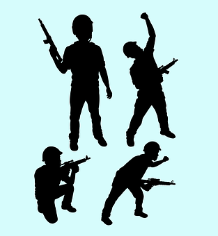 Action Figure Silhouettes PNG image