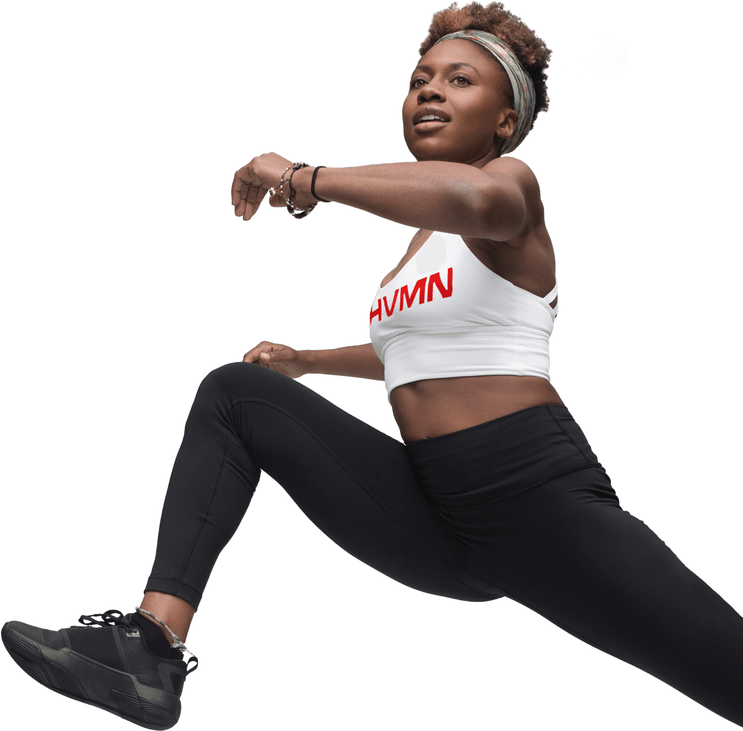 Active Fitness Woman Jumping PNG image