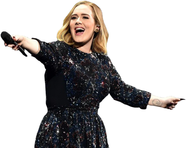 Adele Singing Performance PNG image