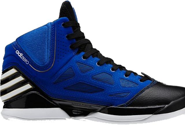 Adidas Blue Black Basketball Shoe PNG image