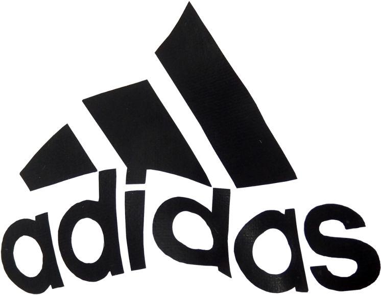 Adidas Logo Blackon Teal Background PNG image