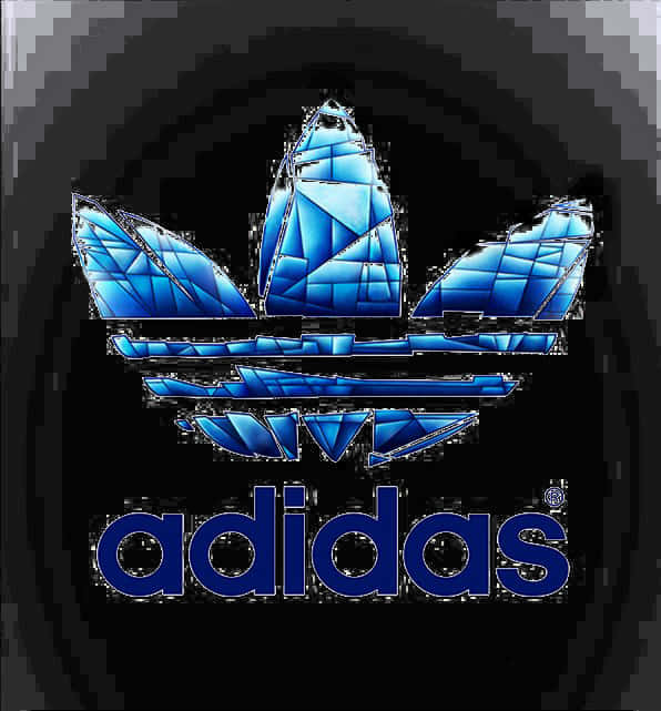 Adidas Logo Crystal Design PNG image