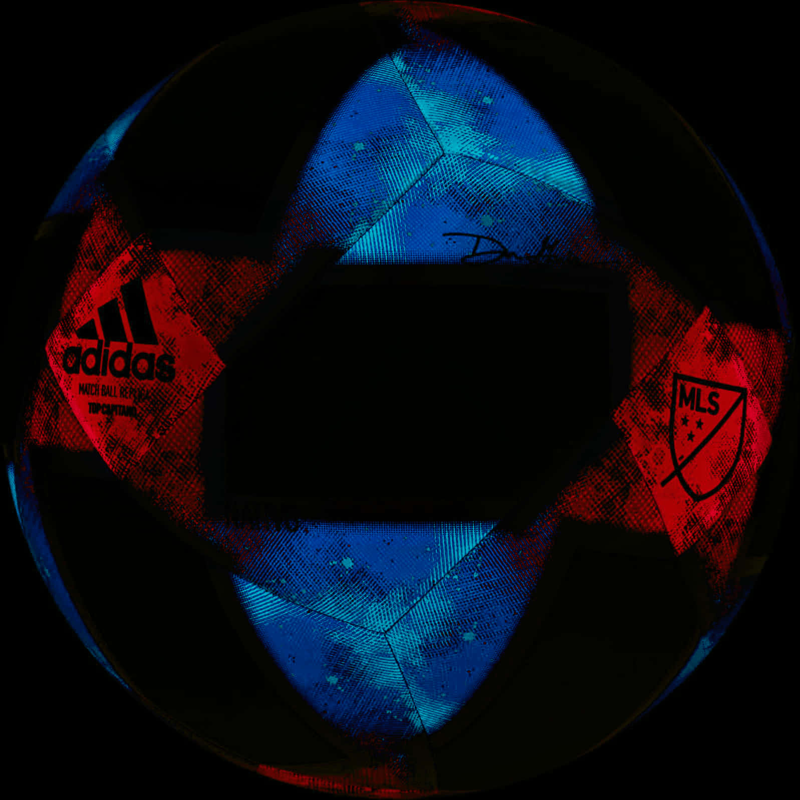 Adidas M L S Soccer Ball Artistic Design PNG image