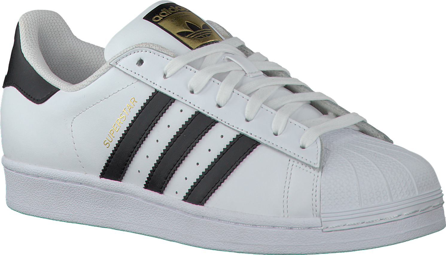 Adidas Superstar Sneaker White Black PNG image