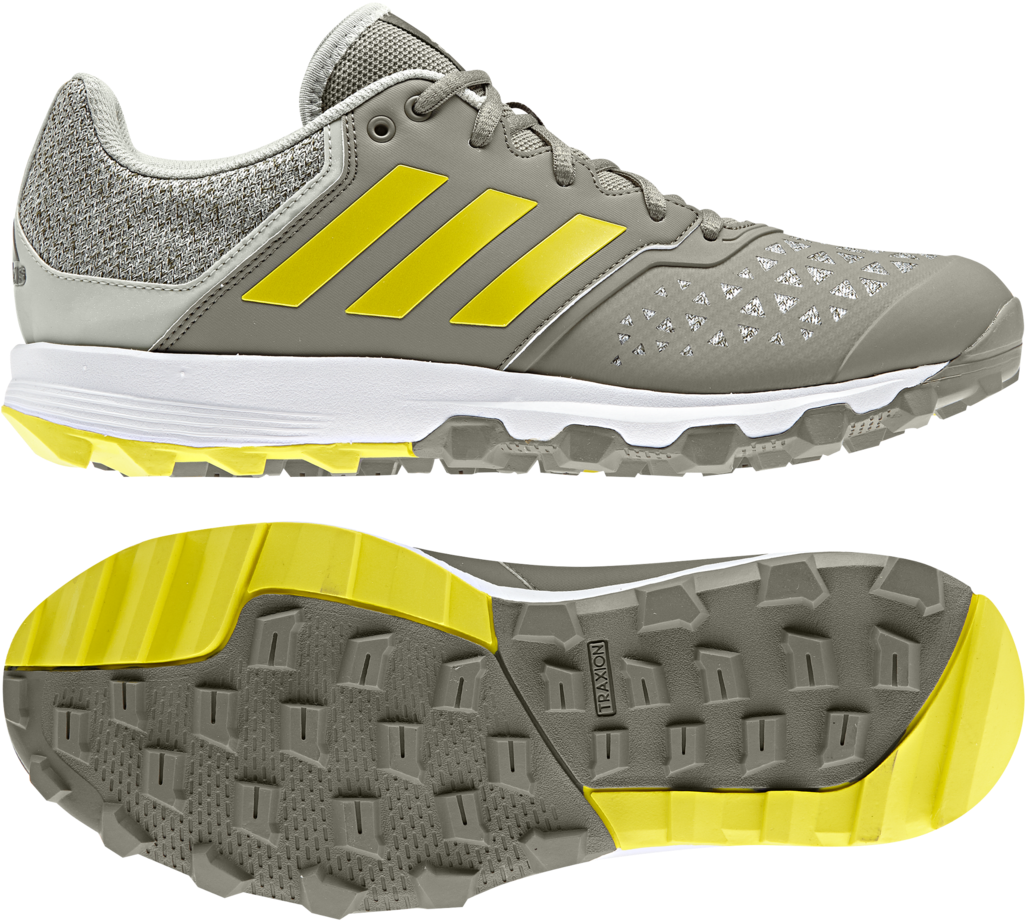 Adidas Trail Running Shoes Grey Yellow PNG image