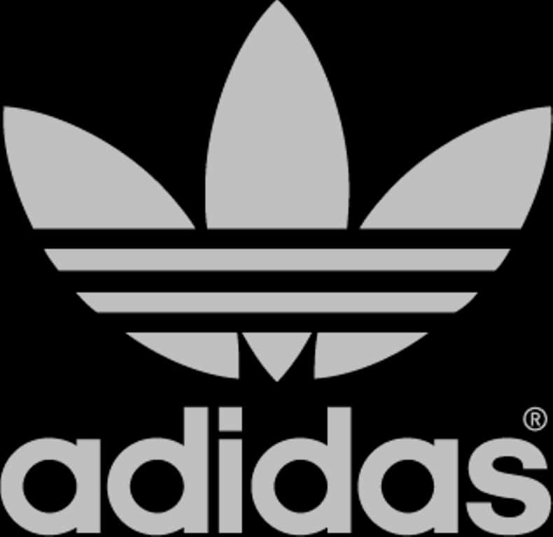 Adidas Trefoil Logo Blackand White PNG image
