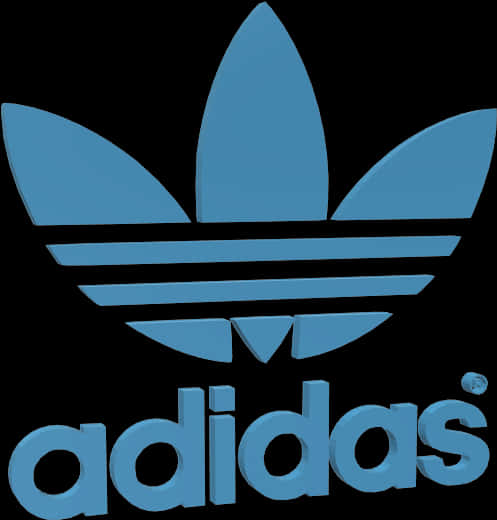 Adidas Trefoil Logo Blue PNG image