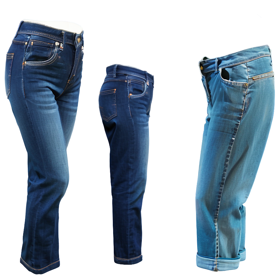 Adjustable Waist Blue Jeans Png 06112024 PNG image