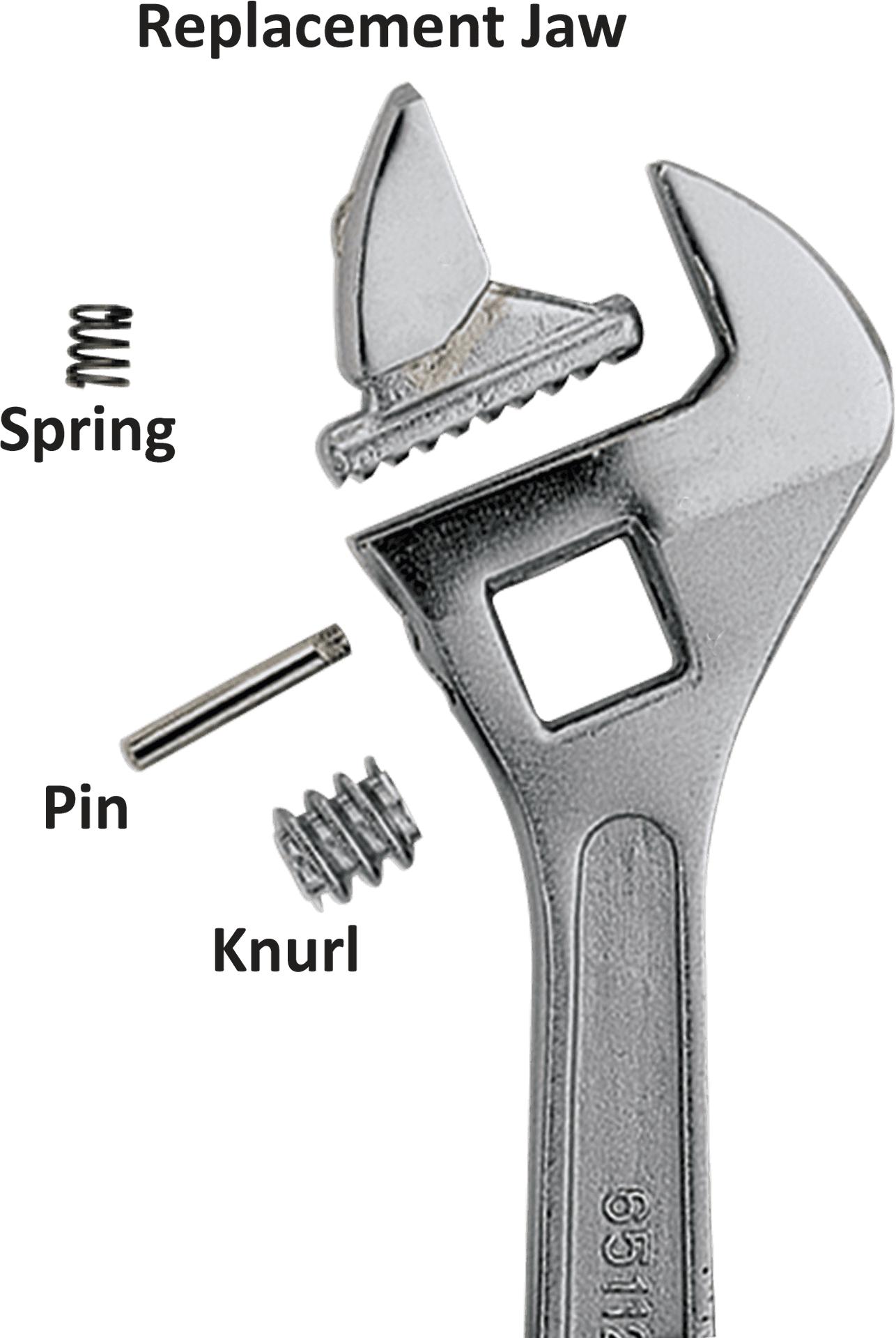 Adjustable Wrenchand Spare Parts PNG image