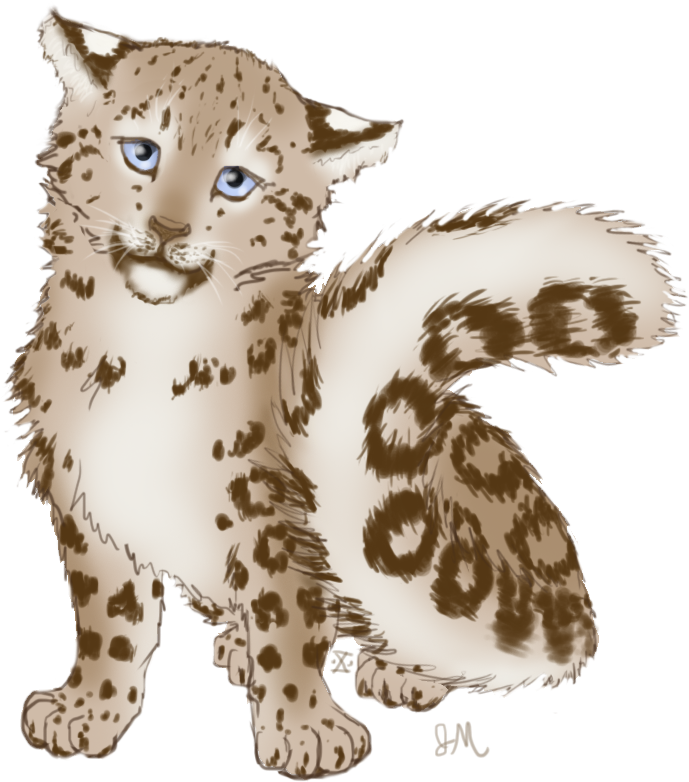 Adorable_ Animated_ Leopard_ Cub PNG image