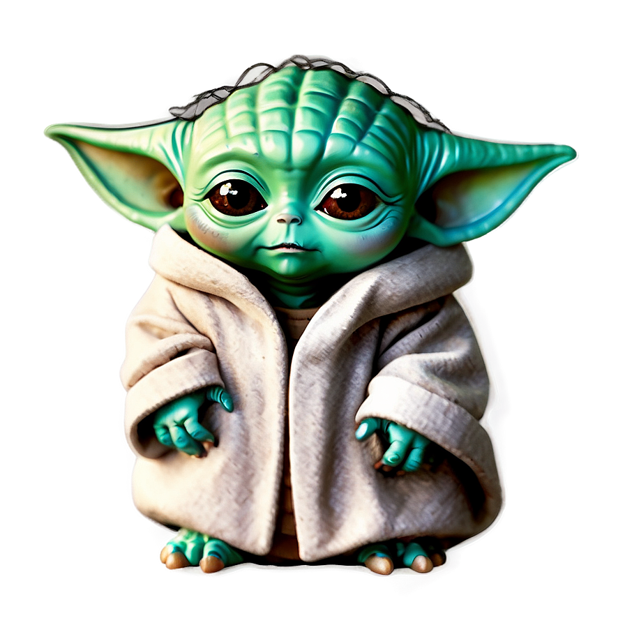 Adorable Baby Yoda Character Png 06252024 PNG image