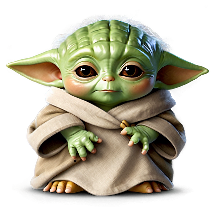 Adorable Baby Yoda Character Png Tmv PNG image