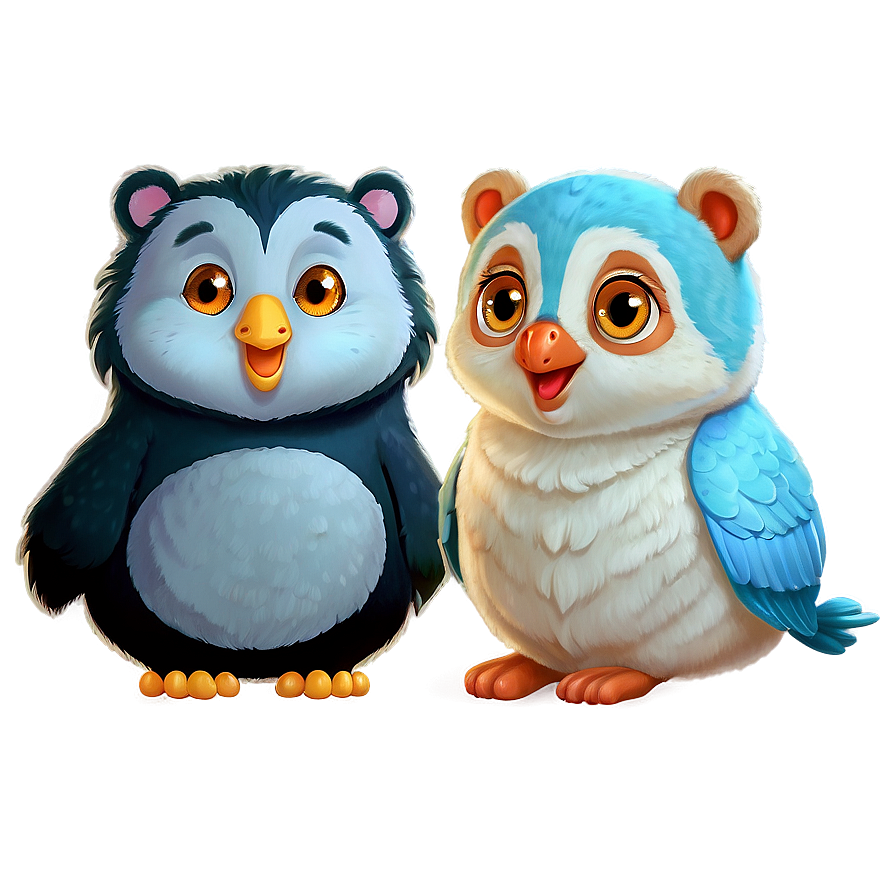 Adorable Cartoon Animal Friends Png Msi PNG image