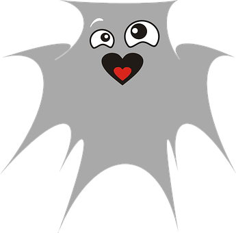 Adorable Cartoon Bat Love PNG image