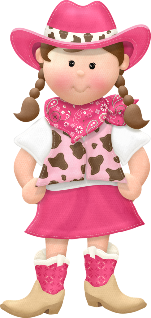 Adorable Cartoon Cowgirl Character PNG image