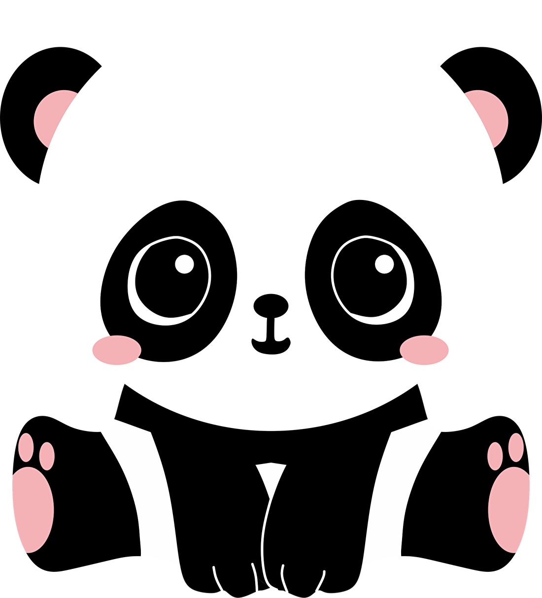 Adorable Cartoon Panda PNG image