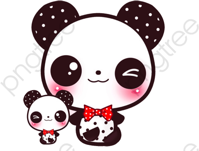 Adorable_ Cartoon_ Panda_ Family PNG image