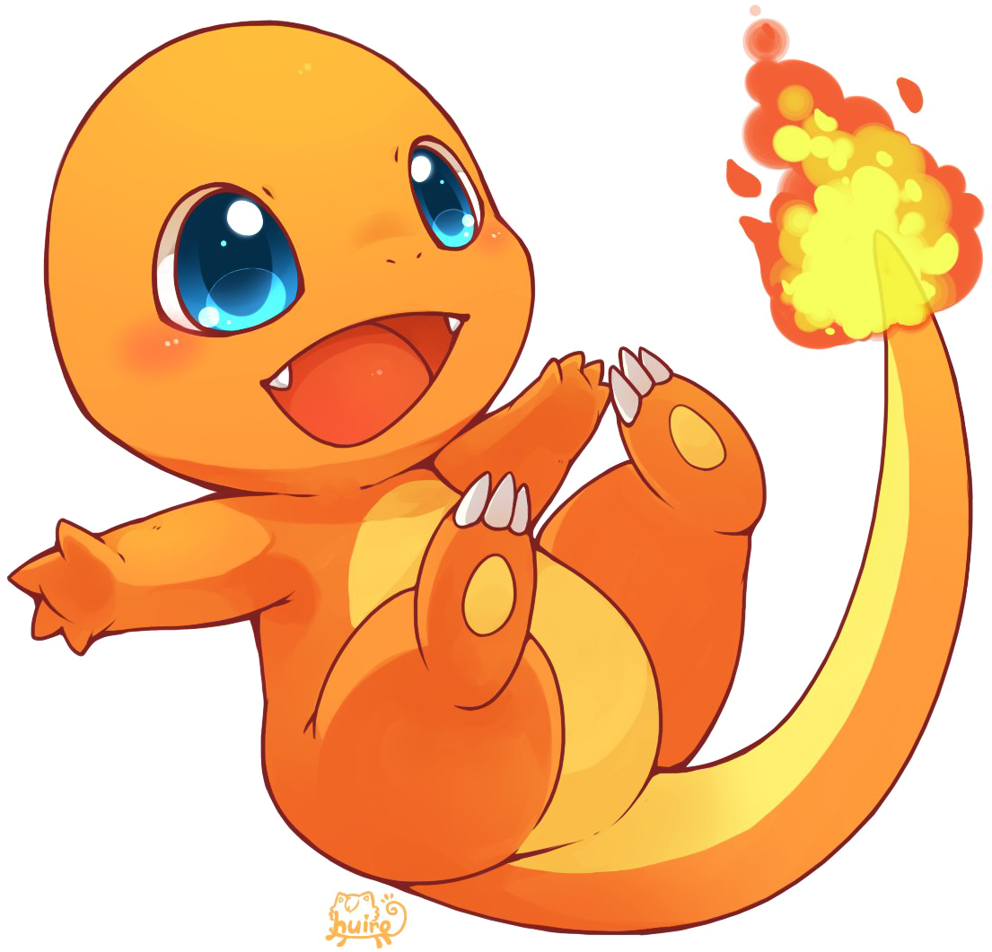 Adorable Charmander Fire Pokemon PNG image