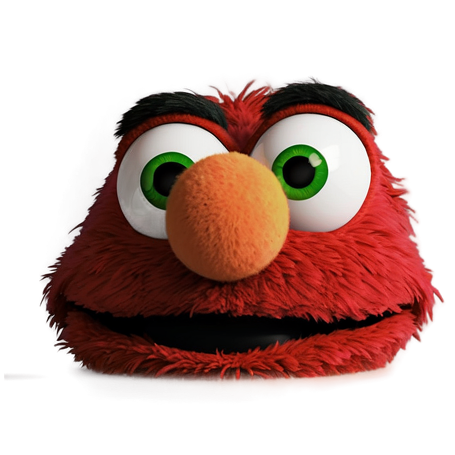 Adorable Elmo Face Portrait Png 06212024 PNG image