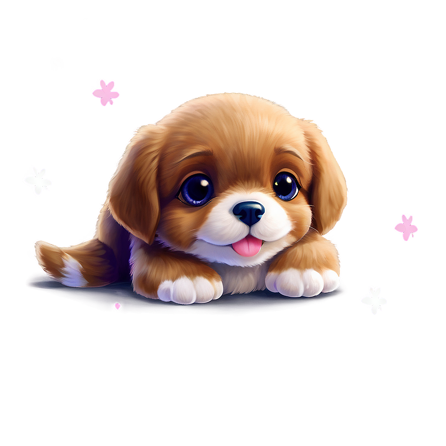 Adorable Kawaii Puppy Png 06292024 PNG image