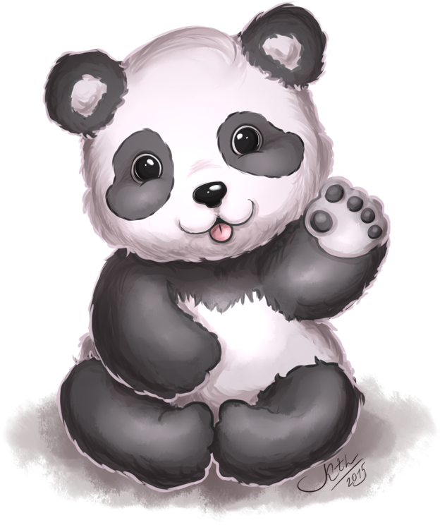 Adorable Panda Illustration PNG image