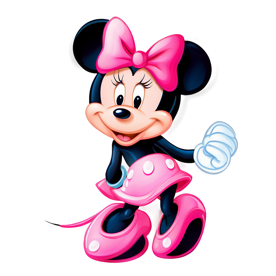 Adorable Pink Minnie Mouse Clipart Png Fep PNG image