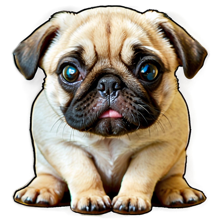 Adorable Pug Puppy Png Pso26 PNG image