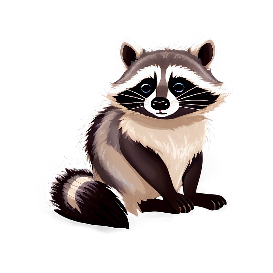 Adorable Raccoon Artwork Png Xly97 PNG image