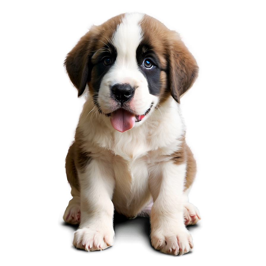 Adorable Saint Bernard Puppy Png Boy58 PNG image