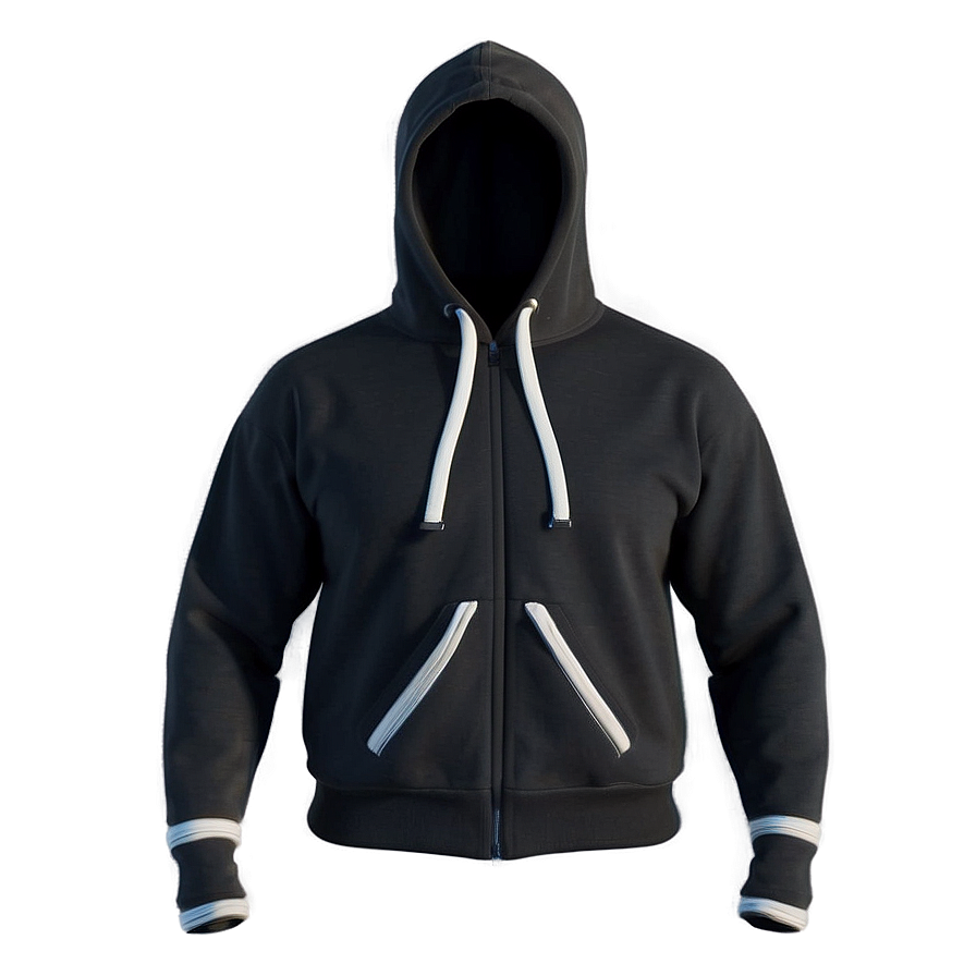 Adult Black Hoodie Png Xkg9 PNG image