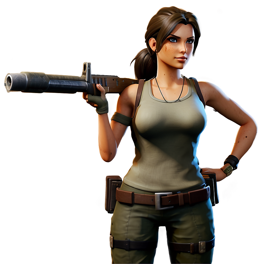 Adventure-ready Lara Croft Fortnite Png 06282024 PNG image