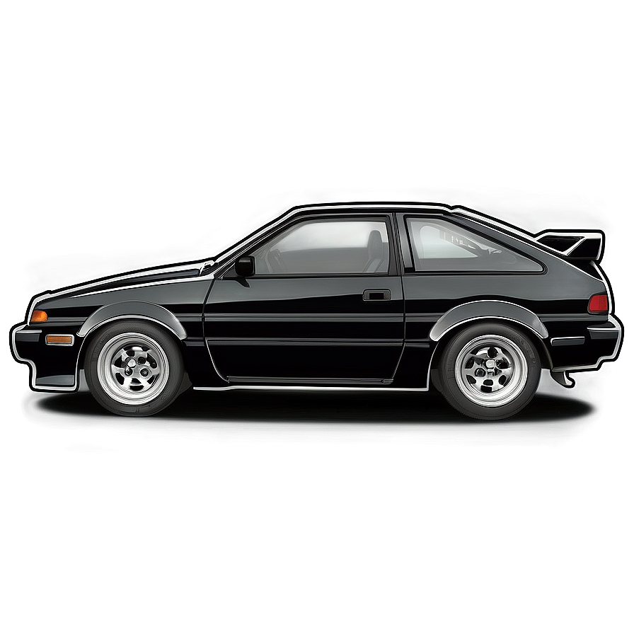 Ae86 Silhouette Png 06242024 PNG image