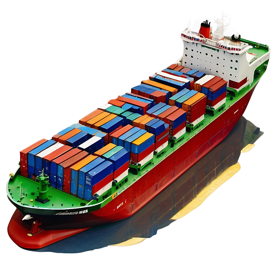 Aerial View Cargo Ship Png Jjy30 PNG image