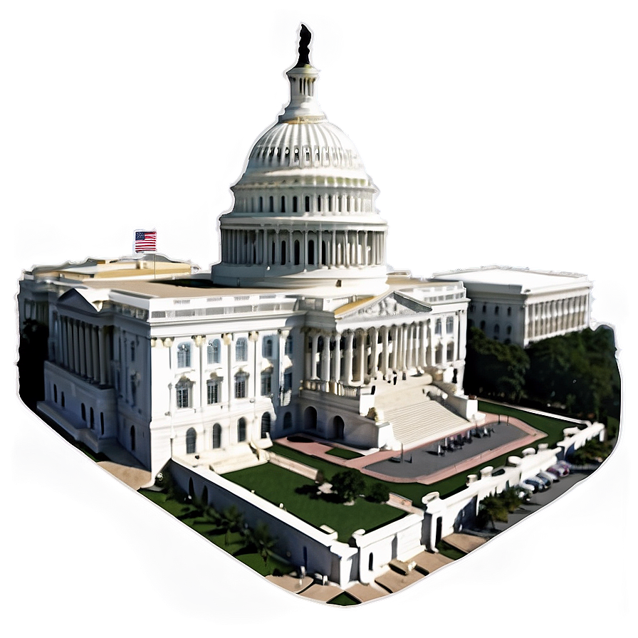 Aerial View Of Us Capitol Png 3 PNG image