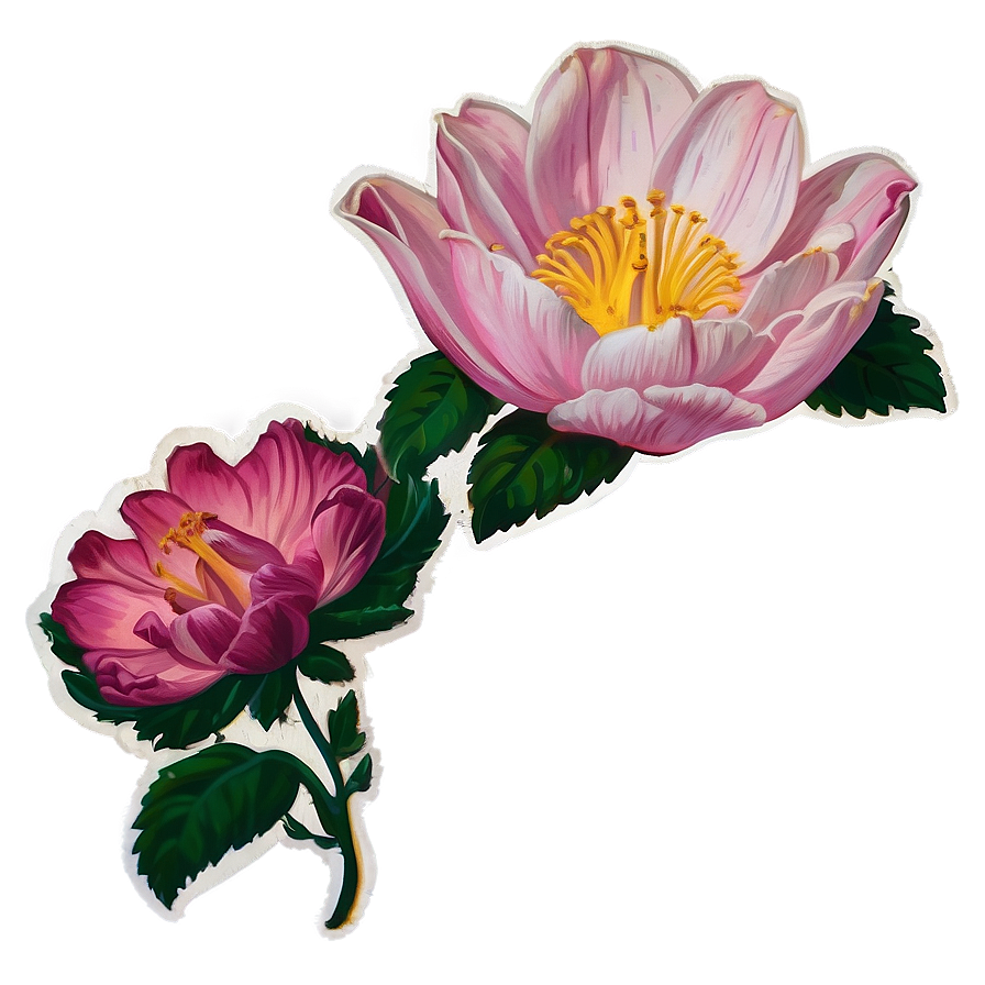 Aesthetic Flower Sticker Png 26 PNG image